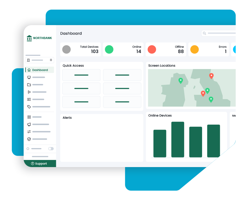 Nexus dashboard customised with an organisation logo and green brand colours